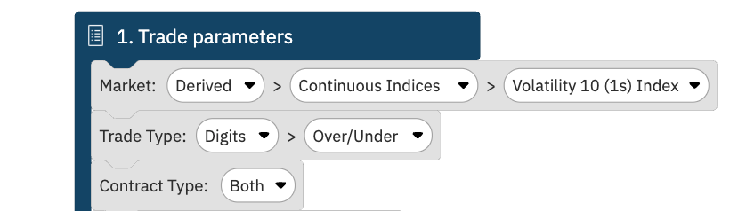 How to set Trading Market